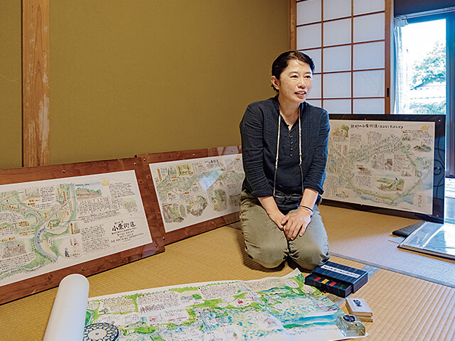 「Wakayama移住定住ヒストリー」のイメージ。絵地図作家