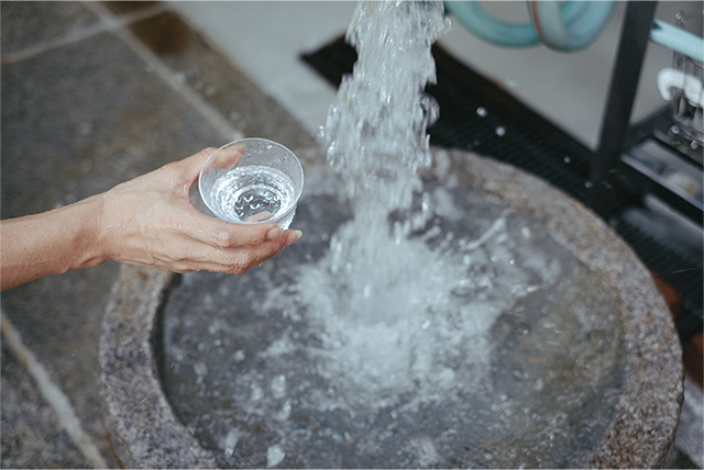 那智山を水源とする、酢に使用する水