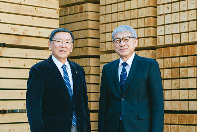 知事対談のイメージ。榎本長治氏と宮﨑泉知事