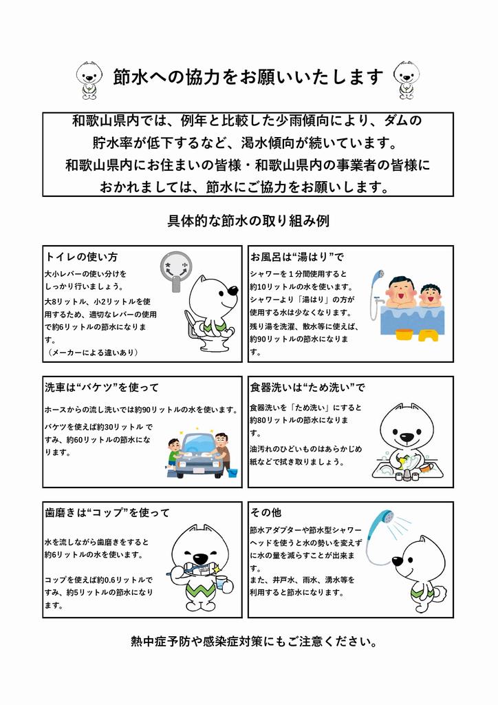 節水のお願い
