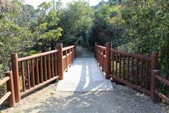 高野坂の木橋の写真