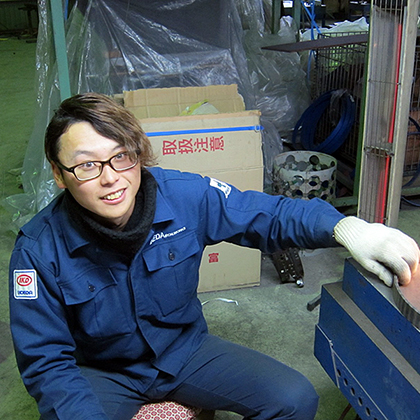 池田鉄工所　和歌山工場（有田川町）茶賣　優年さん　25歳の写真