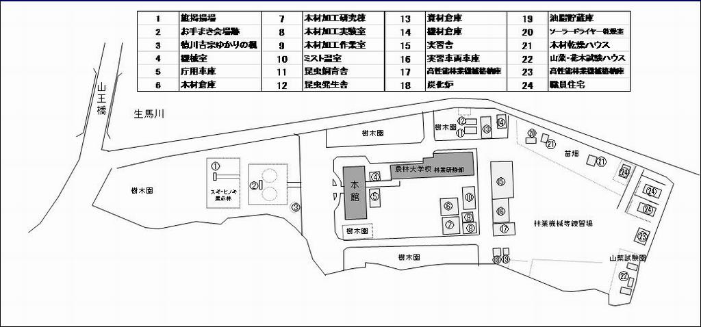 林業試験場構内図