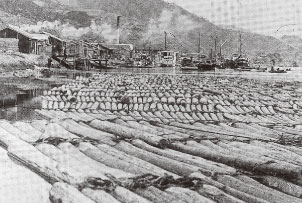 昭和8年の有田川河口の写真