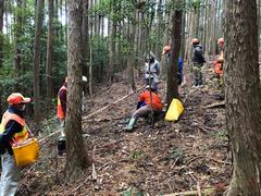 わな捕獲技術向上研修の様子①