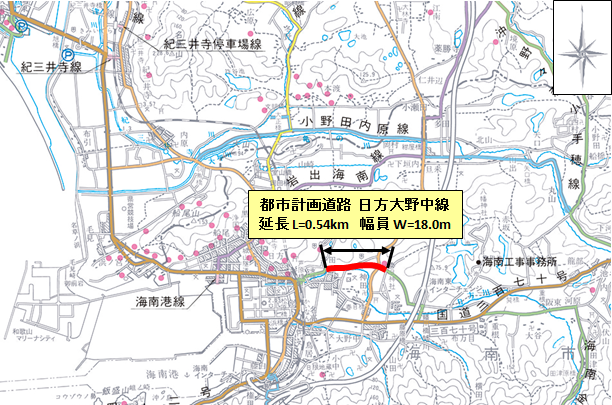 日方大野中線の地図