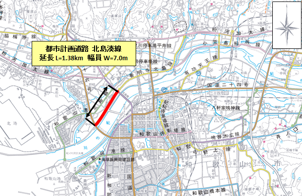 北島湊線の地図