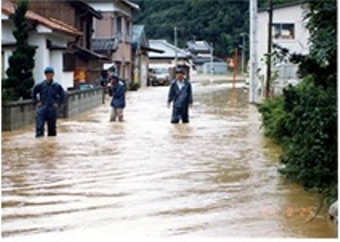 昭和63年9月洪水（印南町島田地内）の画像