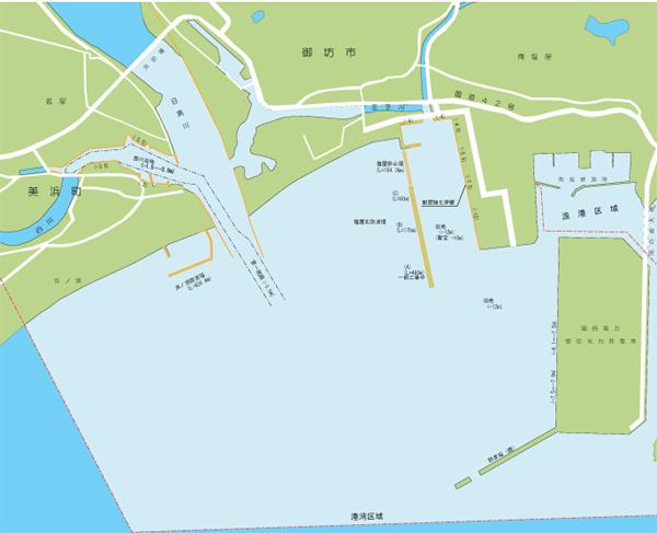 日高港のマップ