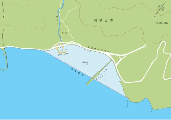 大川港のマップ