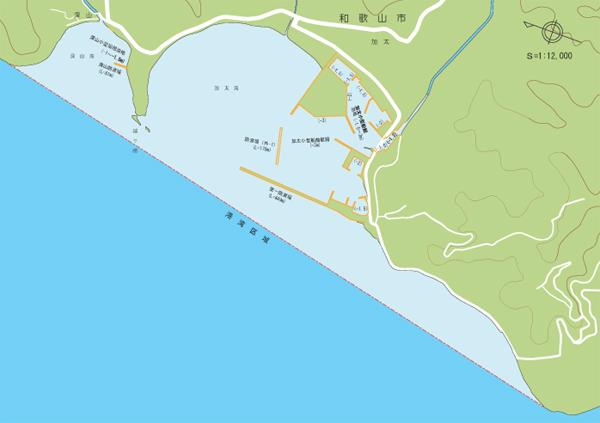 加太港のマップ
