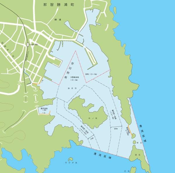 勝浦港のマップ