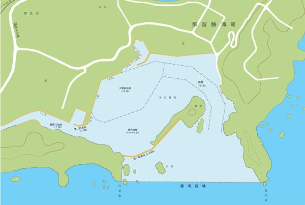 宇久井港のマップ