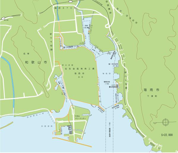 和歌浦・海南港区のマップ