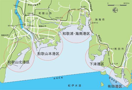 和歌山下津港のマップ