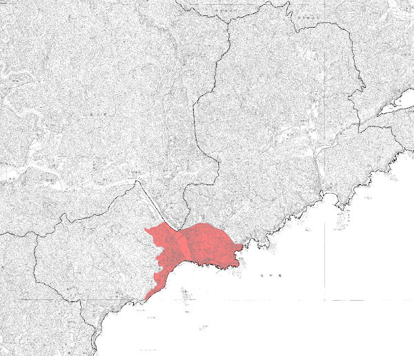 古座町白地区域図の画像