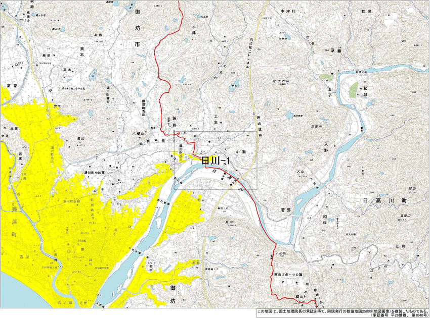 日高川町の地図