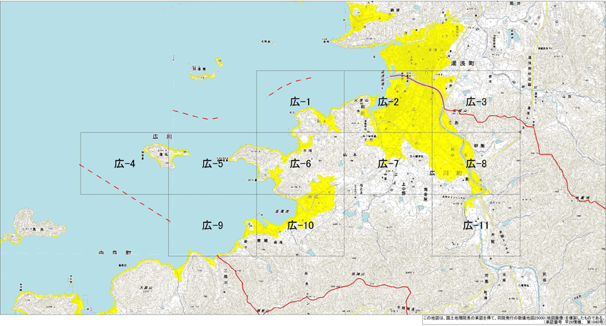 広川町の地図