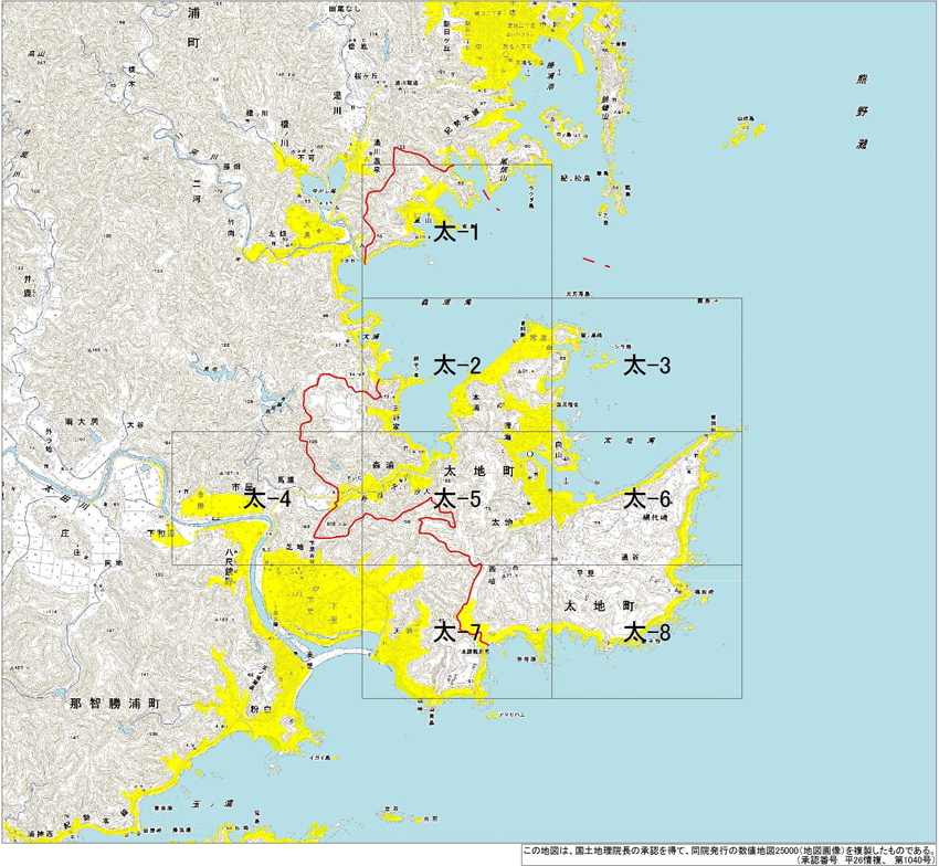 太地町の地図