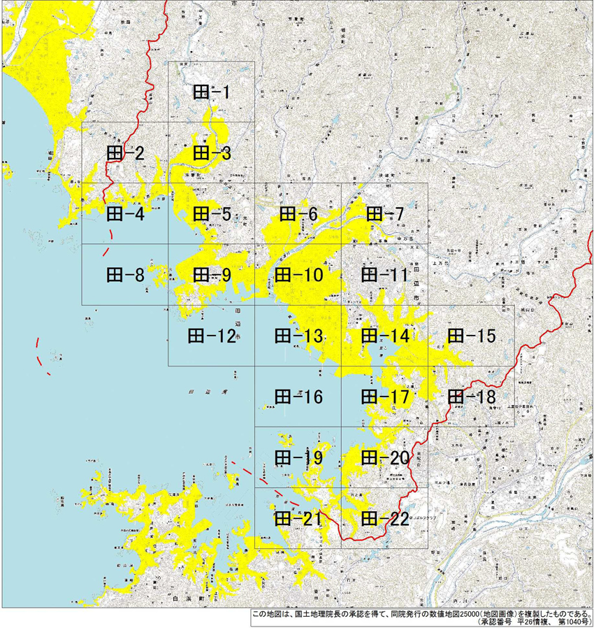 田辺市の地図