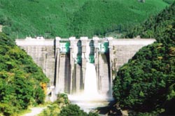 現在の二川ダムの写真