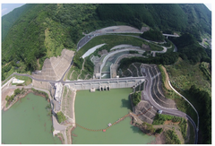 切目川ダムドローン写真2