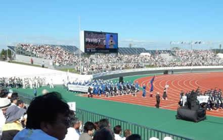 和歌山県選手団の入場行進の画像