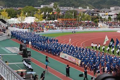 和歌山県選手団入場の画像