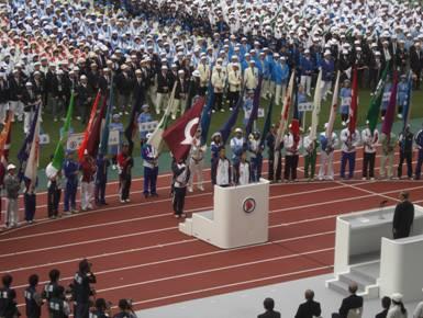 山口国体開会式での選手宣誓の画像