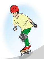 スケートボードをする人のイラスト