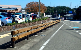 木製ガードレール 県道南紀白浜空港線の画像