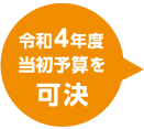 令和4年度 当初予算を可決