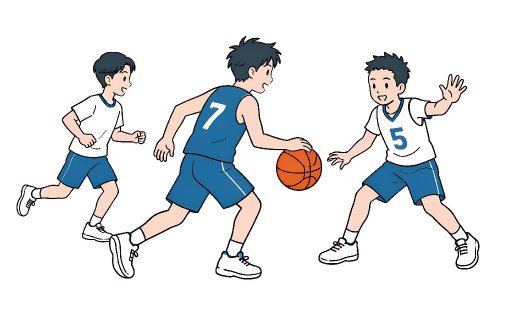 バスケットボール部のイラスト