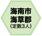 海南市 海草郡(定数3人)