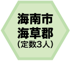 海南市　海草郡（定数3人）