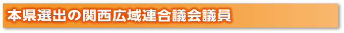 本県選出の関西広域連合議会議員