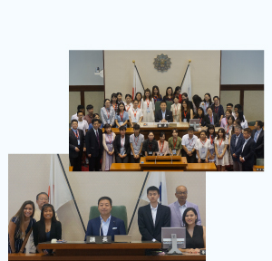 山東師範大学表敬(上)県人会子弟表敬(下)