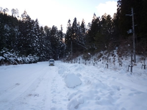 雪道の写真