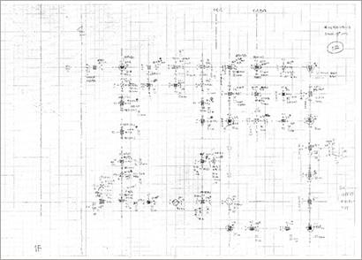 痕跡調査の図面