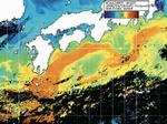 人工衛星からの黒潮の流れ