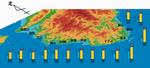 最大津波高と第1波ピーク到着時間(南海・東南海・東海地震同時発生の場合)