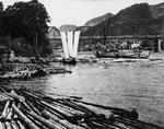熊野川河口の川船(1935年ごろ)