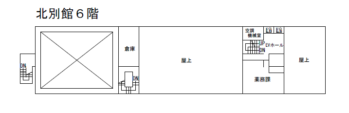 北別館6階のフロアマップ